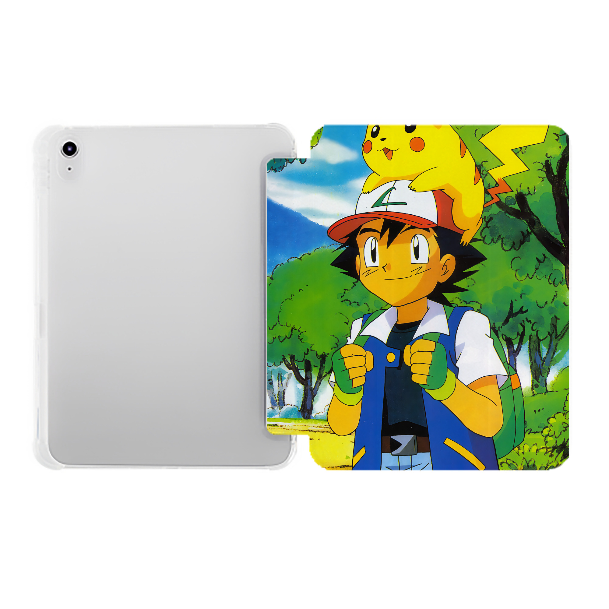 （画像用） ポケットモンスター Pokémon IPad ケース ペン収納付き 三つ折りスタンド PUレザー×シリコン 対応機種9.5/10.5/10.9インチ